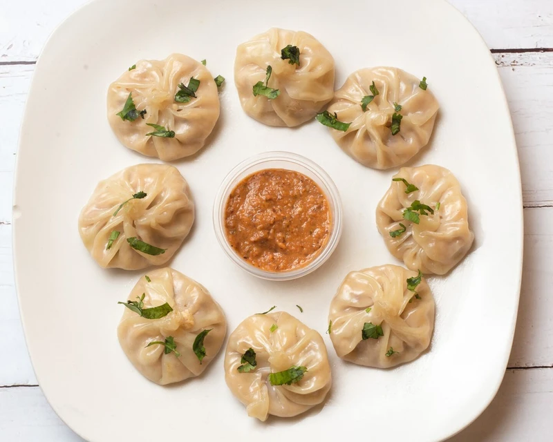 Veg Momos - popular Indian street food dish at Chunkey Indo Chinese Burnaby